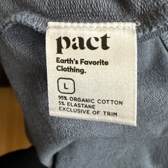 Pact Mens Organic Cotton Long Sleeve Gray Shirt L - Picture 4 of 5